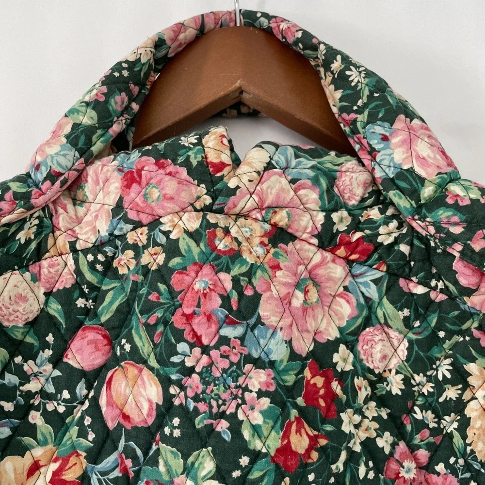 Vintage Vera Bradley Garment Bag Springtime Quilted Floral Travel Luggage 90's